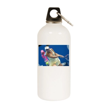 Caroline Wozniacki White Water Bottle With Carabiner