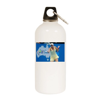 Caroline Wozniacki White Water Bottle With Carabiner