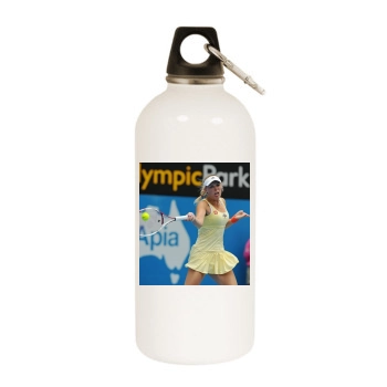 Caroline Wozniacki White Water Bottle With Carabiner