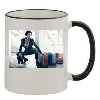 Catherine Bell 11oz Colored Rim & Handle Mug