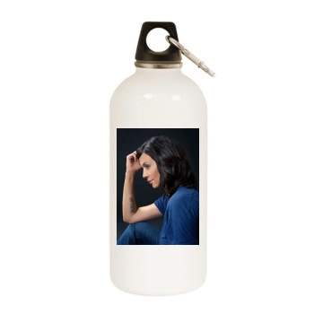 Catherine Bell White Water Bottle With Carabiner