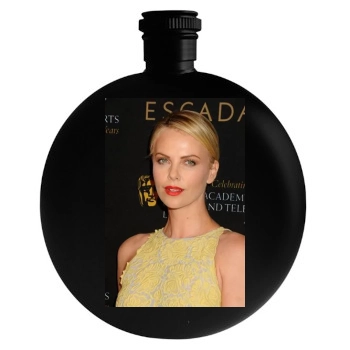 Charlize Theron Round Flask