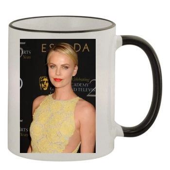 Charlize Theron 11oz Colored Rim & Handle Mug