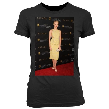 Charlize Theron Women's Junior Cut Crewneck T-Shirt