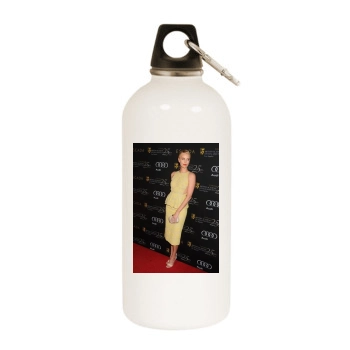 Charlize Theron White Water Bottle With Carabiner