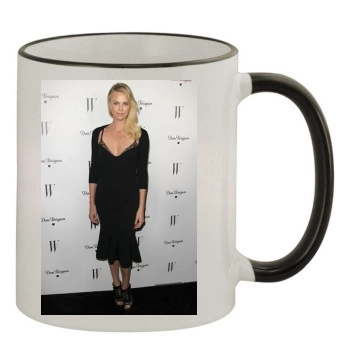 Charlize Theron 11oz Colored Rim & Handle Mug