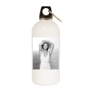 Charlize Theron White Water Bottle With Carabiner