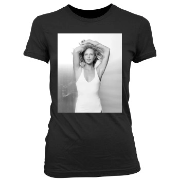 Charlize Theron Women's Junior Cut Crewneck T-Shirt