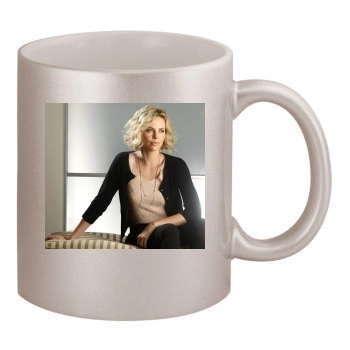 Charlize Theron 11oz Metallic Silver Mug