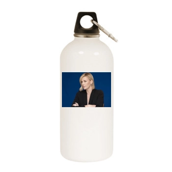 Charlize Theron White Water Bottle With Carabiner