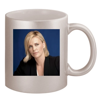 Charlize Theron 11oz Metallic Silver Mug