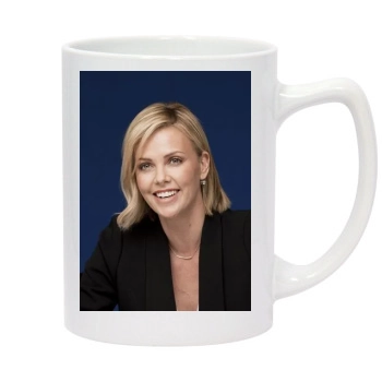 Charlize Theron 14oz White Statesman Mug