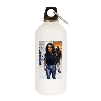 Christina Milian White Water Bottle With Carabiner