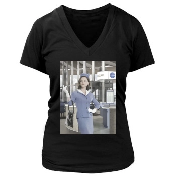 Christina Ricci Women's Deep V-Neck TShirt