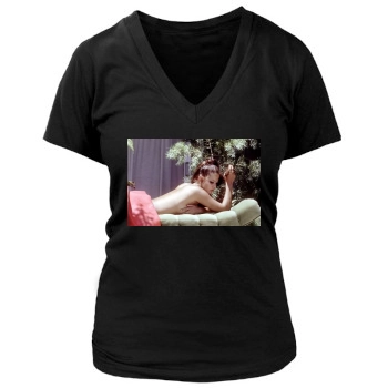 Claudia Cardinale Women's Deep V-Neck TShirt