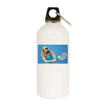 Daniela Hantuchova White Water Bottle With Carabiner