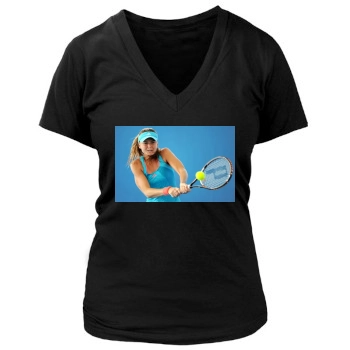 Daniela Hantuchova Women's Deep V-Neck TShirt