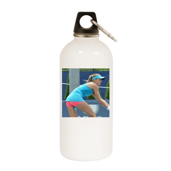 Daniela Hantuchova White Water Bottle With Carabiner