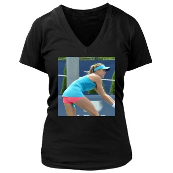 Daniela Hantuchova Women's Deep V-Neck TShirt