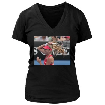 Daniela Hantuchova Women's Deep V-Neck TShirt