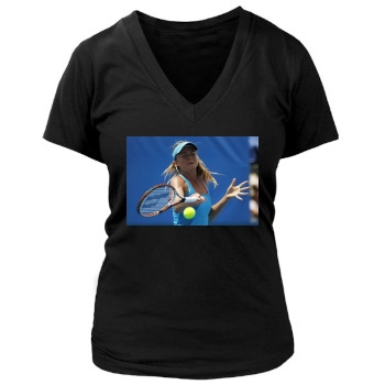 Daniela Hantuchova Women's Deep V-Neck TShirt