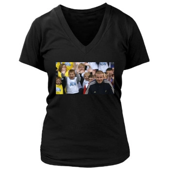 David Beckham Women's Deep V-Neck TShirt