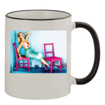 Elisha Cuthbert 11oz Colored Rim & Handle Mug
