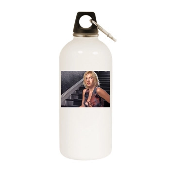 Elisha Cuthbert White Water Bottle With Carabiner