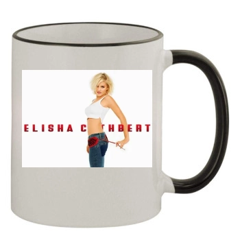 Elisha Cuthbert 11oz Colored Rim & Handle Mug