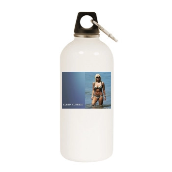 Elisha Cuthbert White Water Bottle With Carabiner