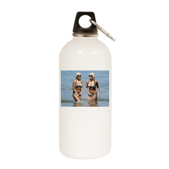 Elisha Cuthbert White Water Bottle With Carabiner