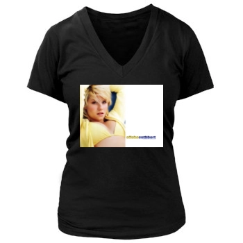 Elisha Cuthbert Women's Deep V-Neck TShirt