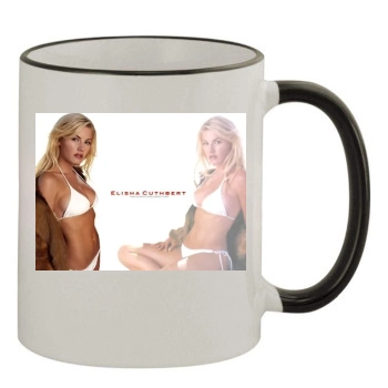 Elisha Cuthbert 11oz Colored Rim & Handle Mug