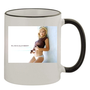 Elisha Cuthbert 11oz Colored Rim & Handle Mug