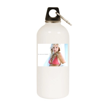 Elisha Cuthbert White Water Bottle With Carabiner