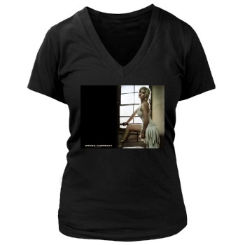 Elisha Cuthbert Women's Deep V-Neck TShirt