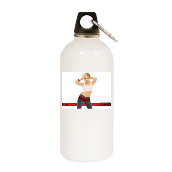 Elisha Cuthbert White Water Bottle With Carabiner