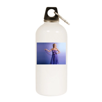 Elisha Cuthbert White Water Bottle With Carabiner