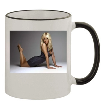 Elisha Cuthbert 11oz Colored Rim & Handle Mug