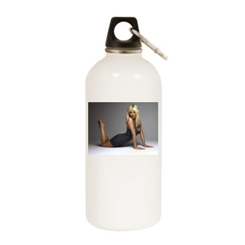 Elisha Cuthbert White Water Bottle With Carabiner