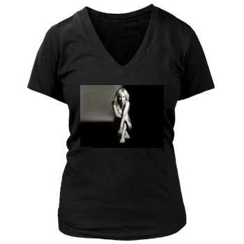 Elisha Cuthbert Women's Deep V-Neck TShirt