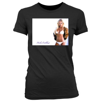 Elisha Cuthbert Women's Junior Cut Crewneck T-Shirt