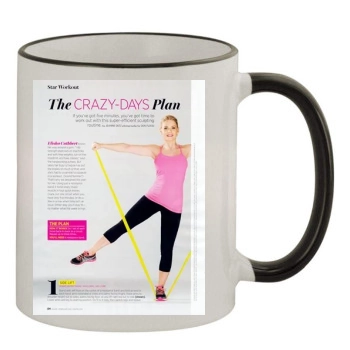 Elisha Cuthbert 11oz Colored Rim & Handle Mug