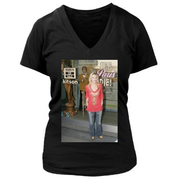 Elisha Cuthbert Women's Deep V-Neck TShirt