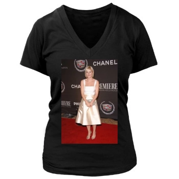 Elisha Cuthbert Women's Deep V-Neck TShirt