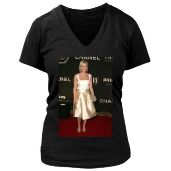 Elisha Cuthbert Women's Deep V-Neck TShirt