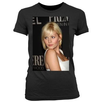 Elisha Cuthbert Women's Junior Cut Crewneck T-Shirt