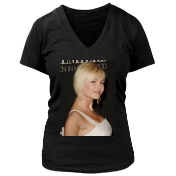 Elisha Cuthbert Women's Deep V-Neck TShirt