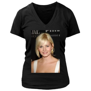 Elisha Cuthbert Women's Deep V-Neck TShirt