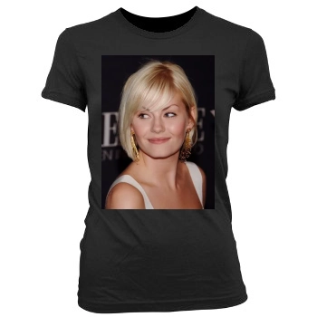 Elisha Cuthbert Women's Junior Cut Crewneck T-Shirt